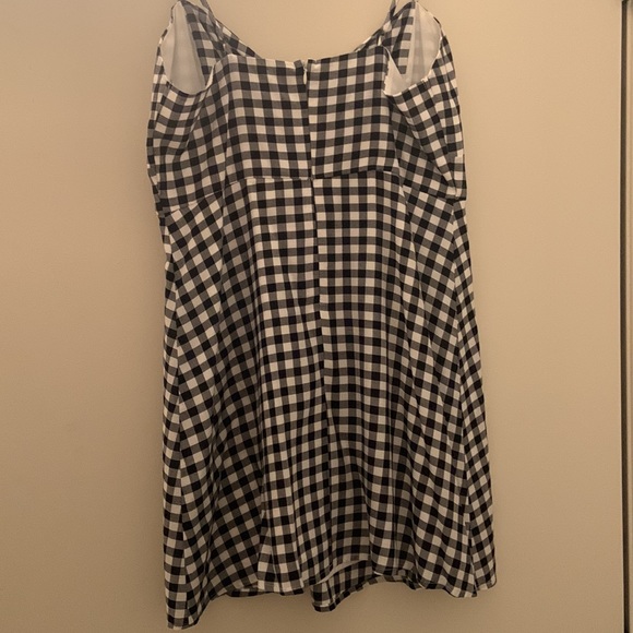 Lulu’s NWOT St. Helena Black & White Gingham Tie-Front Sundress - Picture 5 of 6